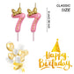 AOOLADA 77th Birthday Candles, Pink 77 Year Old Number Birthday Candles, Happy Birthday Party Decorations Cake Topper Gifts for