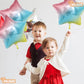 Rainbow Star Balloons 18 Inch, 10 Pcs Gradient Star Shaped Mylar Helium Foil Metallic Balloon For Birthday Party Decorations Bab