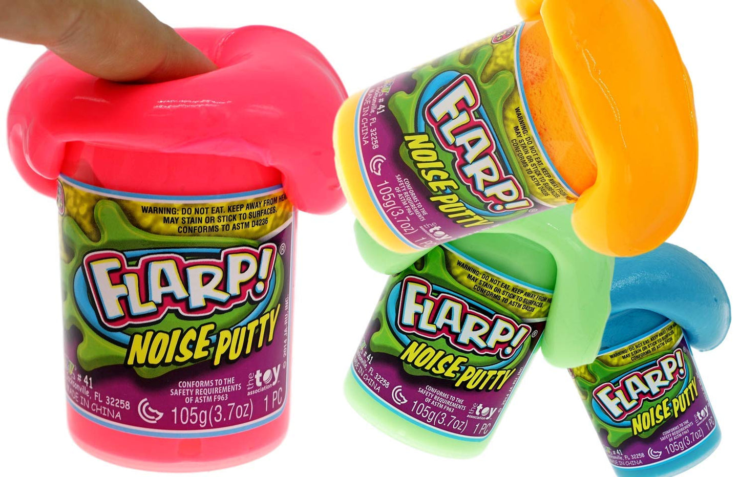Ja-Ru Flarp Noise Putty (Pack Of 8) Fidget Toy Putty Passing Gas Sound Noise Maker Slime. Pranking & Fidget Toy For Kids, Party