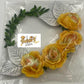 BakerS Studio Yellow Cake Topper Flowers With Silver Leaves (Pack Of 4)