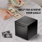 Piggy Bank For Adults,Safe Piggy Bank Made Of Stainless Steel,Can Only Save The Piggy Bank That Cannot Be Taken Out (Black, 4.72In)