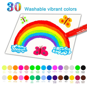 Maymoi Tempera Paint Sticks, Bright Colors Tempera Paint Sticks Quick Drying, Easy To Color And Washable Paint Crayons For Kids