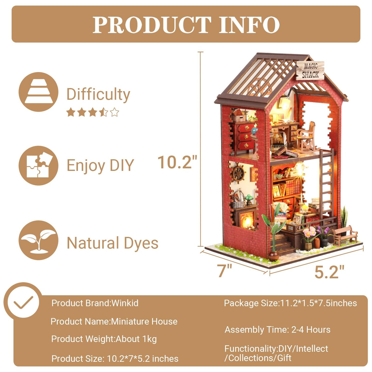 Diy Book Nook Kits - Creativity 3D Wooden Puzzle Bookend Bookshelf Decor For Teen Adults - Miniature Dollhouse Kit Crafts, Tiny