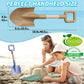 16'' Wood Beach Sand Shovel Toys for Kids Adults, Heavy Duty Beach Toys Shovels for Sandbox Table, Sand Toy Shovel for Shoveling
