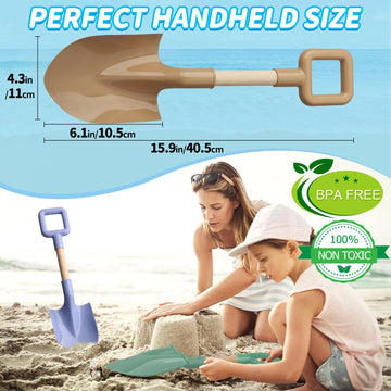 16'' Wood Beach Sand Shovel Toys for Kids Adults, Heavy Duty Beach Toys Shovels for Sandbox Table, Sand Toy Shovel for Shoveling