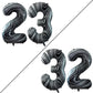 Goer Number 23 Balloons For 23Rd Birthday Party Decorations,42 Inch Jumbo Foil Helium 32 Balloons For 32Nd Birthday Party Decoration (Marble Black)