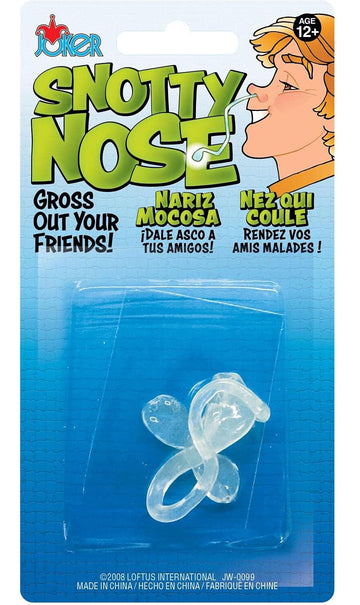 Empire Magic Loftus JW-0099 Joker Snotty Nose Gross Realistic Long Booger Prop 3In Prank, Green