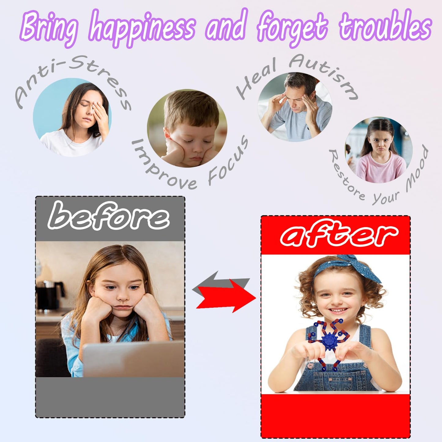 20 Pcs Fidget Spinner Toys Party Favors Goodie Bag Stuffers Funny Valentines Gifts For Kids Adults,Transformable Robot Fingertip Stress Relief Gyro Sensory Toys,Treasure Box Toys Prizes Supplies