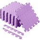 Shihanee Foam Floor Baby Tiles Foam Floor Mats Play Mats Bulk With Borders Interlocking For Kids Baby Playroom Nursery Gym (Purp