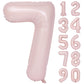 40 In Matte Pink Number Balloons Helium Foil Mylar Balloon Birthday Party Banquet Decoration Digital 7