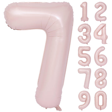 40 In Matte Pink Number Balloons Helium Foil Mylar Balloon Birthday Party Banquet Decoration Digital 7