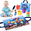 Montessori Toys For 1 Year Old,20Pcs Baby'S Sensory Toy First Fishing Toy Set For 1-3 Boy Girl Birthday Gift,Educational Learnin