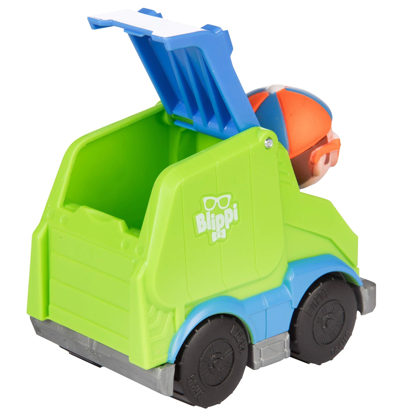 Blippi 3' Vehicles 4-Pack Toy Playset - Construction Excavator, Mobile, Fire Engine, Garbage Truck - Officially Licensed - Easter Basket Stuffer Gift For Preschoolers, Kids, Boys & Girls - 3+
