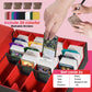 MZTXY Card Organizer Box, 3000+Trading Card Storage Box, PU Leather Card Organizer Box With 24 Dividers, Magnetic Closure, 4 Sup
