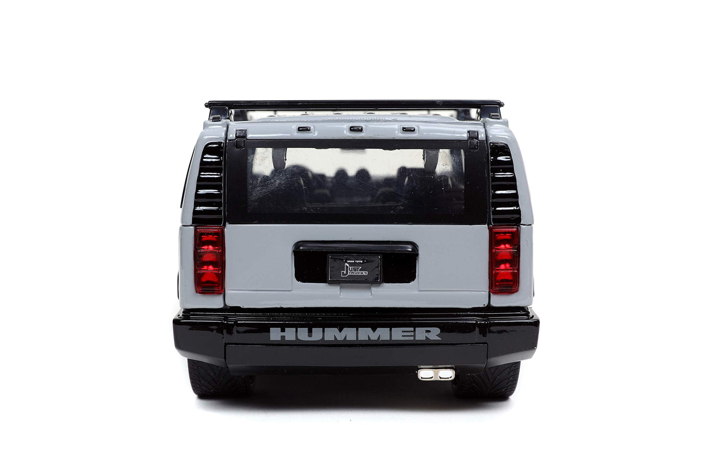 Jada Toys 1:24 Die-cast Hummer H2 Car Model 32310 - Grey, Rubber Material, Perfect for Kids and Adults