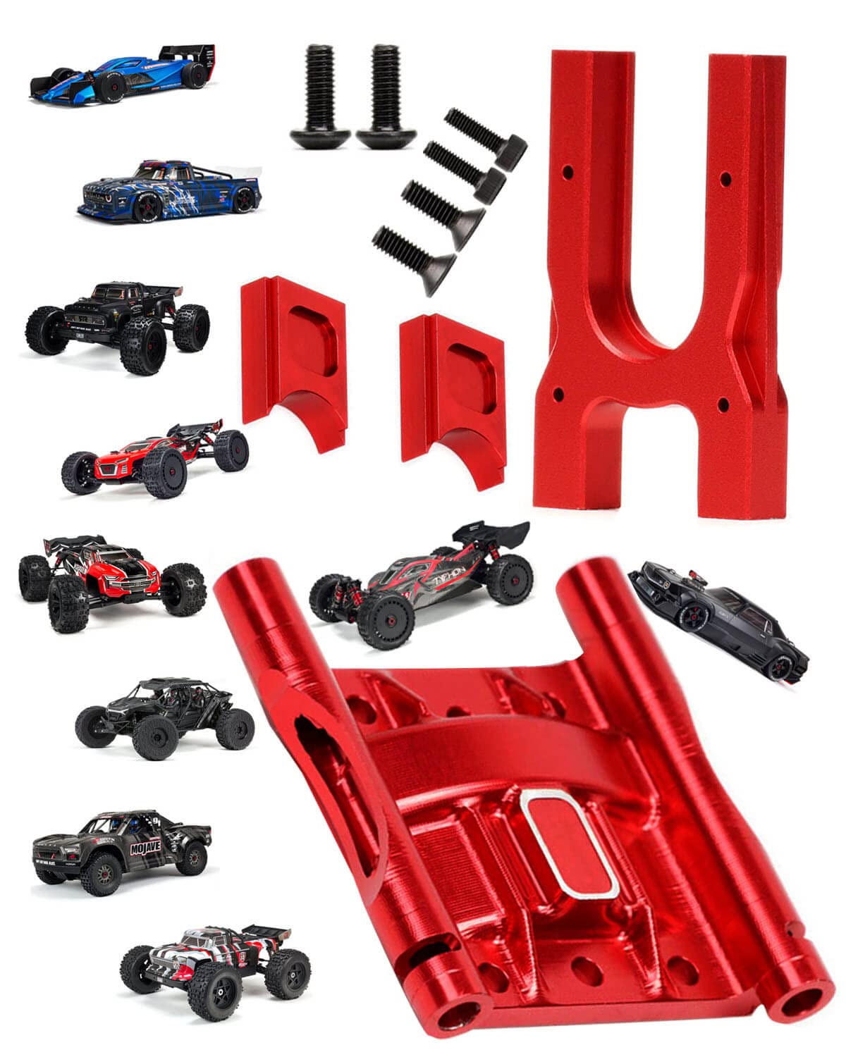 Rcarmumb Center Diff Mount Upgrades Part for ARRMA 1/8 Kraton/Notorious/Outcast/Talion/Typhon,1/7 Felony/Infraction/Fireteam/Moj