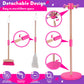 Mastertop Kids Cleaning Set 8 Piece, Wooden Detachable Cleaning Toys For Toddlers, Broom Dustpan Mop Brush Duster Rag Sponge And