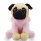YONLIT Adorable Pug Stuffed Animal Dressed in a Pink Bunny Outfit, Super Cute and Soft Plush Puppy for Easter Gifts or Dog Lover