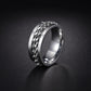 Udolfly Mens Fidget Rings Anxiety Rings For Men Womens Chain Spinner Rings For Adults Titanium Steel Ring Chain Silver Size 6