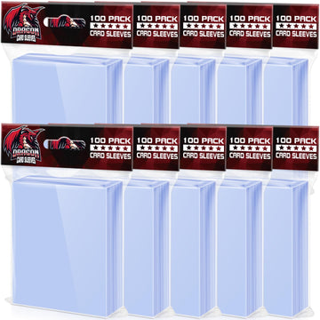 YKToyz 1000 Pcs Clear Polyethylene Card Sleeves for Trading Cards, 66mm×91mm, Soft Protectors for Baseball, Sports, Yugioh, MTG Cards