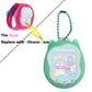 Jchpine Silicone Case Replacement For Tamagotchi Uni, Screen Protector For Tamagotchi Uni Band Pet Accessories(Silicone Case And Screen Film) (Teal Case)