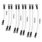Vgoohobby 10Pcs Stainless Steel Steering Pull Rod Link Linkage Set Compatible with Axial SCX10 90046 90047 1/10 RC Crawler Car,3