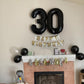 Paticool 30 Number Balloon Black,40 Inch Large 30 Number Foil Mylar Balloons For 30Th Birthday Party Celebration Decorations Sup