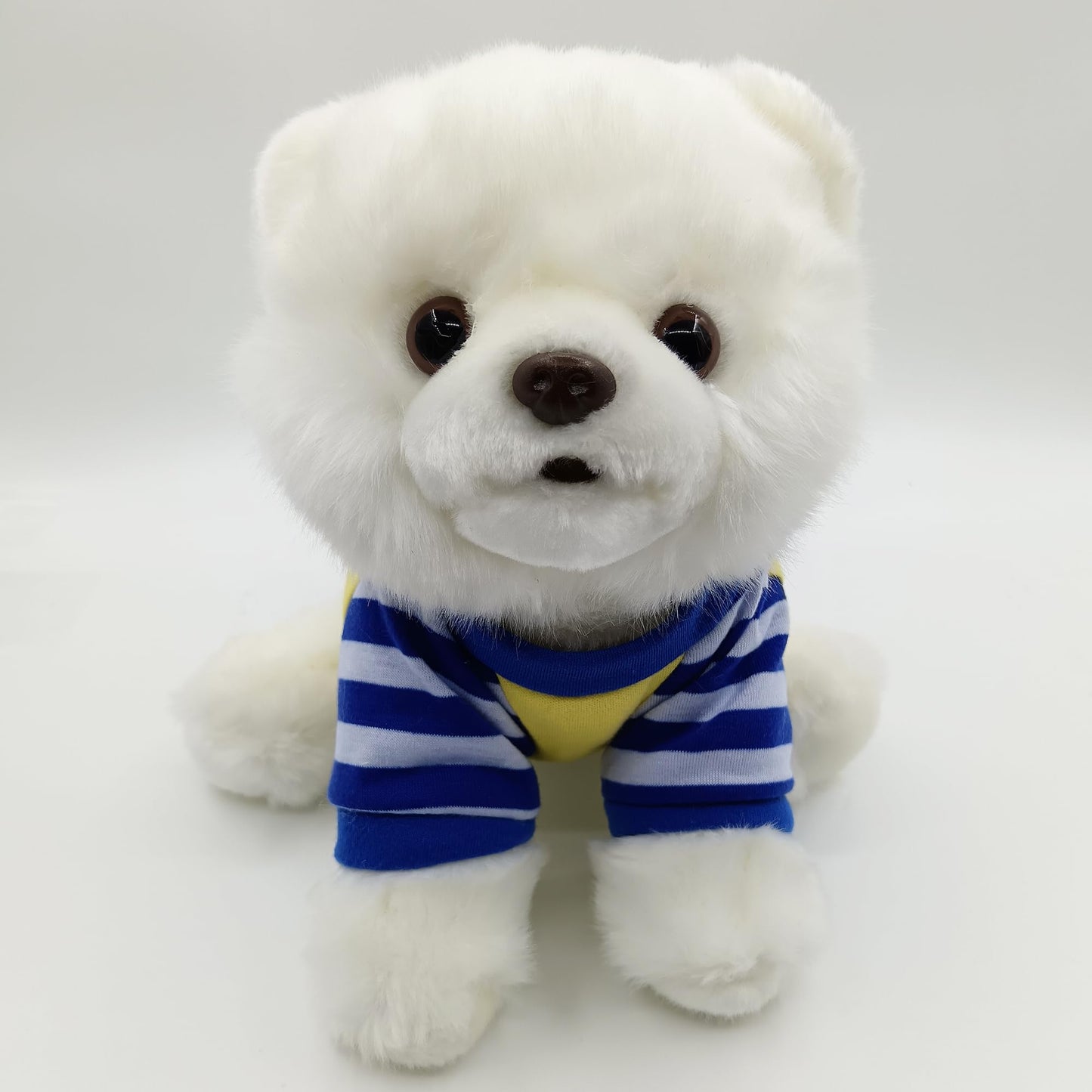 HOKESS Plush Pomeranian Stuffed Animals Toy Dog Cute Soft Plush Pomeranian Dog Lifelike Pet Puppy Present Gift for Girls Boys