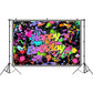 Lofaris Neno Glow In The Dark Birthday Party Photography Backdrops Colorful Graffiti Splash Paint Background Slime Happy Birthda