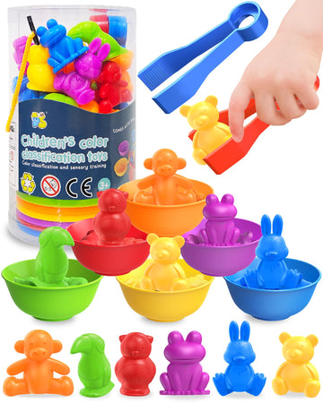 Oomloid Counting Animals Montessori Toys For 3 4 5 Years Old Boys Girls, Preschool Learning Activities Educational Sensory Toys