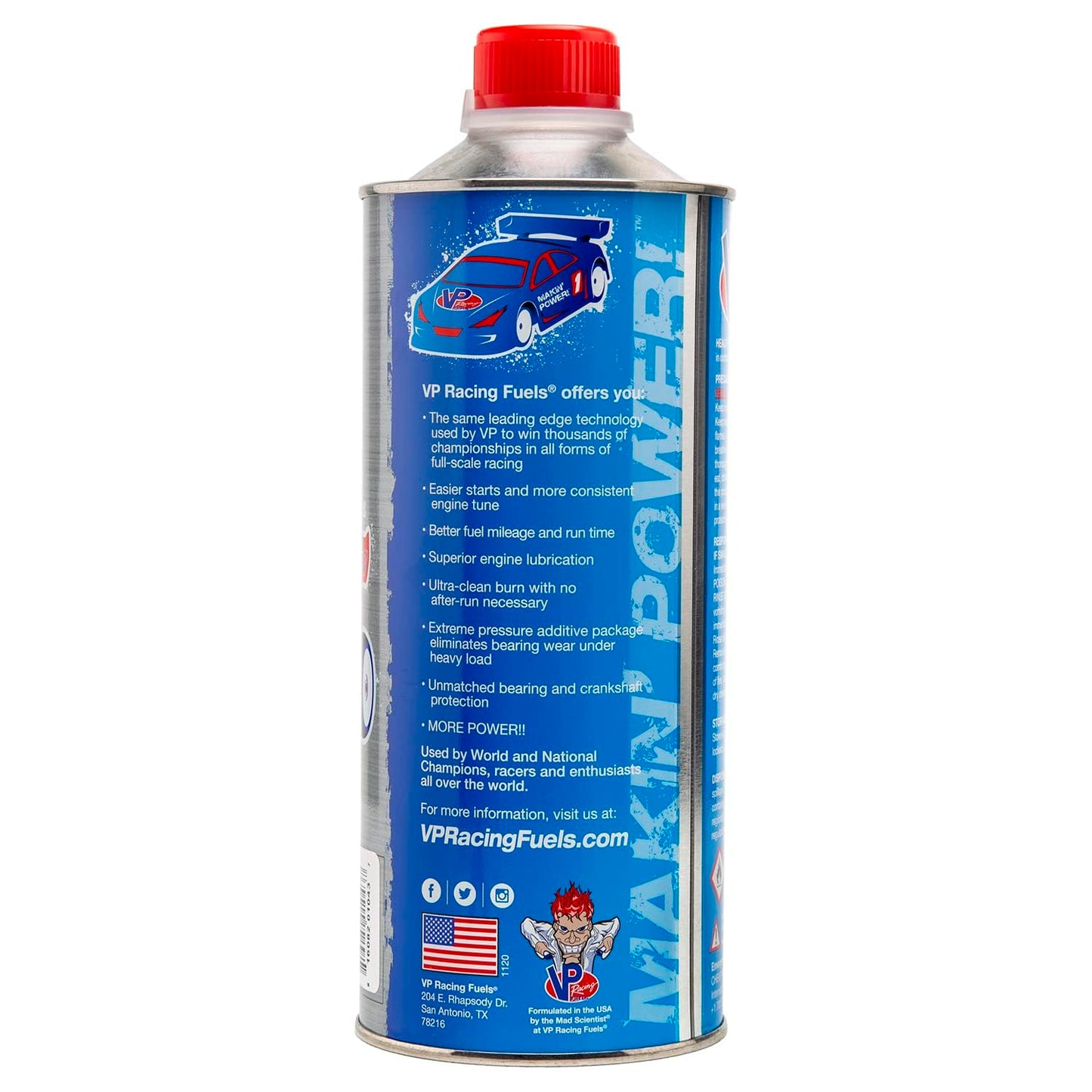 VP Racing Hobby Fuels 2 Quarts 20-Percent Nitrofuel for RC