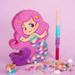 Wernnsai Mermaid Piñata-Mermaid Party Piñata With Bat And Blindfold For Girls, Kids Birthday Party Games Anniversary Celebration Classroom Activities Mermaid Themed Party Decorations (15.7’’ X 12.2’’)