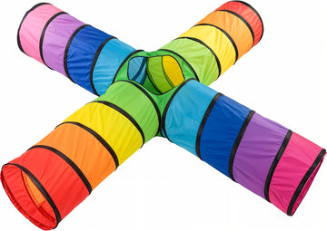 NUBUNI XXL Tunnel for Kids 98 in. | Tunnel Tent for Toddlers | 4X Play Tunnels for Children | Colorful Pop Up Crawl Tunnel | Collapsible Gift for Boy and Girl Indoor and Outdoor Game