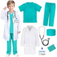 Giftinbox Doctor Costume For Kids Doctor Lab Coat For Kids Real Stethoscope, Girls And Boys Halloween Costumes For Kids Age 3-12