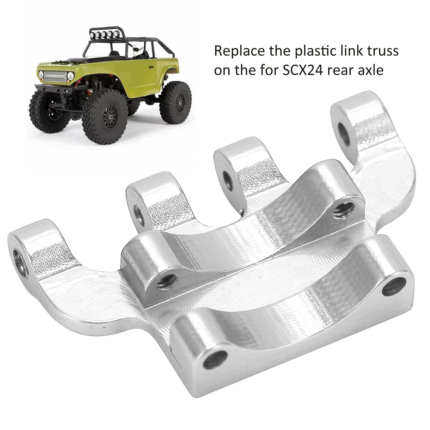 Rear Axle Truss, Rear Axle Truss Aluminum Alloy Axial Scx24 Upgrades With Screws For Axial Scx24/90081/C10 1/24 Simulated Rc Car