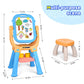 Breibowski Double-Sided 360Rotating Kids Easel and Toddler Art Easel, Equipped with A Little Bench and Painting Accessories, Chi