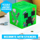 Paladone Minecraft Creeper Maze Safe, Complete The Maze To Unlock Money, Fun Minecraft Block Collectible Toy And Piggy Bank For