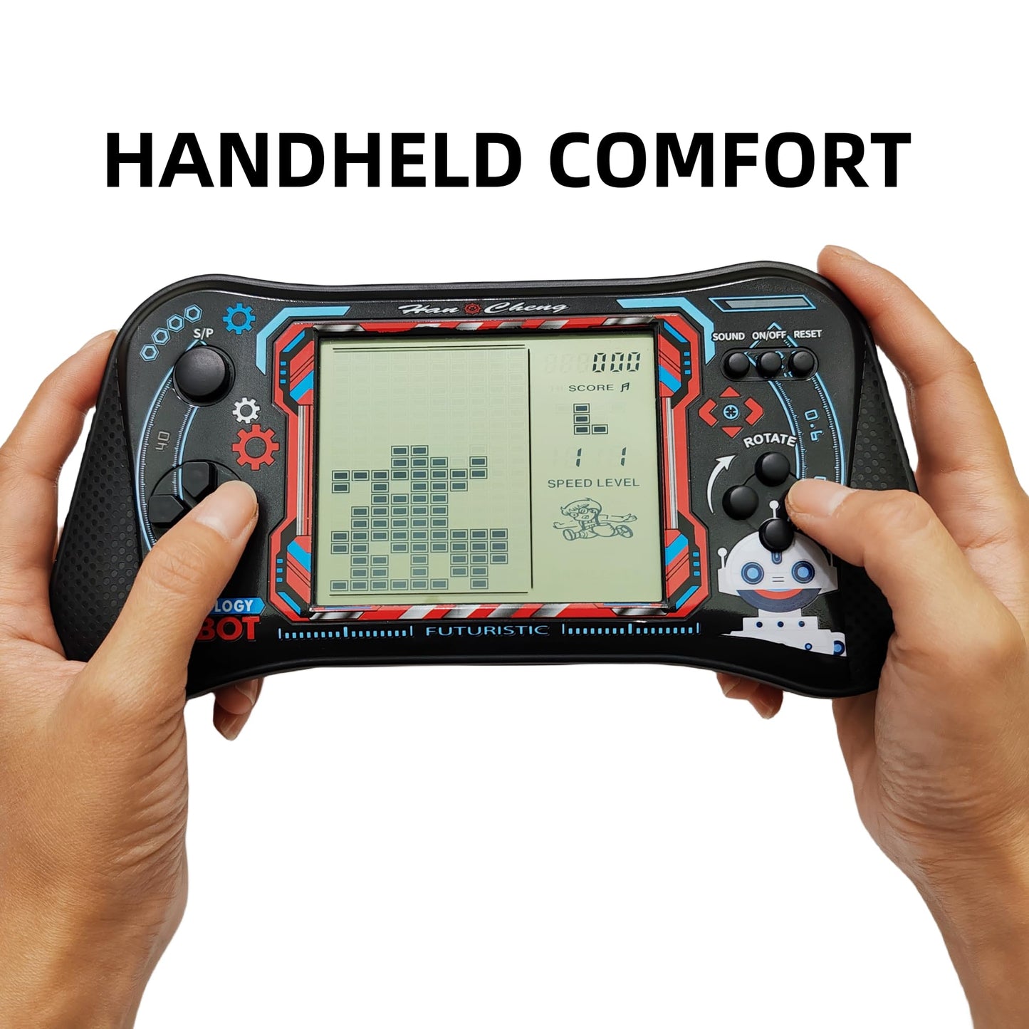 Nbguigdstr Brick Game Console,4.3 Large Screen Handheld Game Console,Building Block/Tank/Racing Game,Built-in 23 Classic Handhel