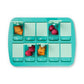 Genuine Fred Mini Match UP Snack Tray, Interactive Game for Kids, BPA Free, Teal, 8.5" x 6", Dishwasher Safe