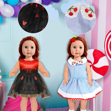 18 Inch Doll Clothes Accessories, Artst 18Pcs Doll Clothes Outfit Dress For 18 Inch, Xmas Gift For Girls(10 Set)