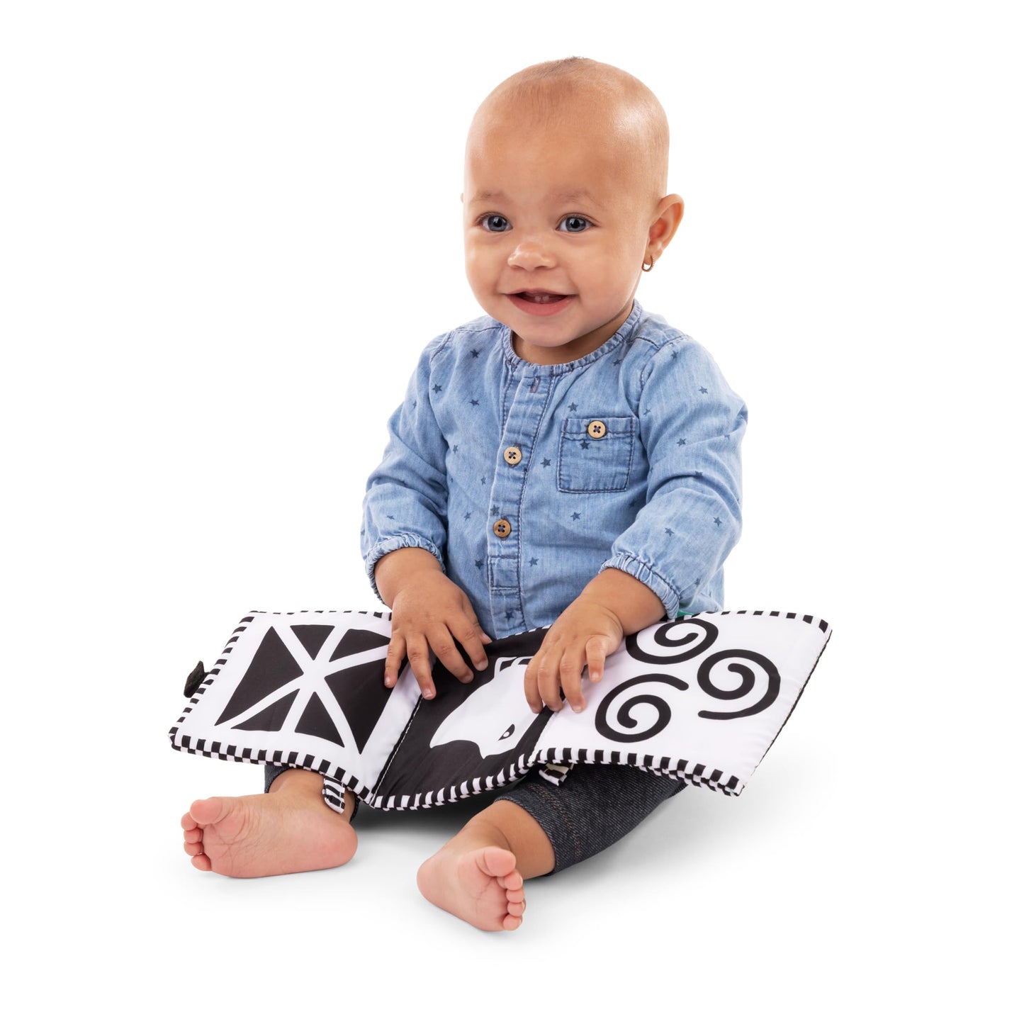 Baby Einstein Farm Explorers Soft Activity Book, Multisensory, 1 Count, for Tummy Time, Ages 0+ Months, Model 17303, Counting at the Farm