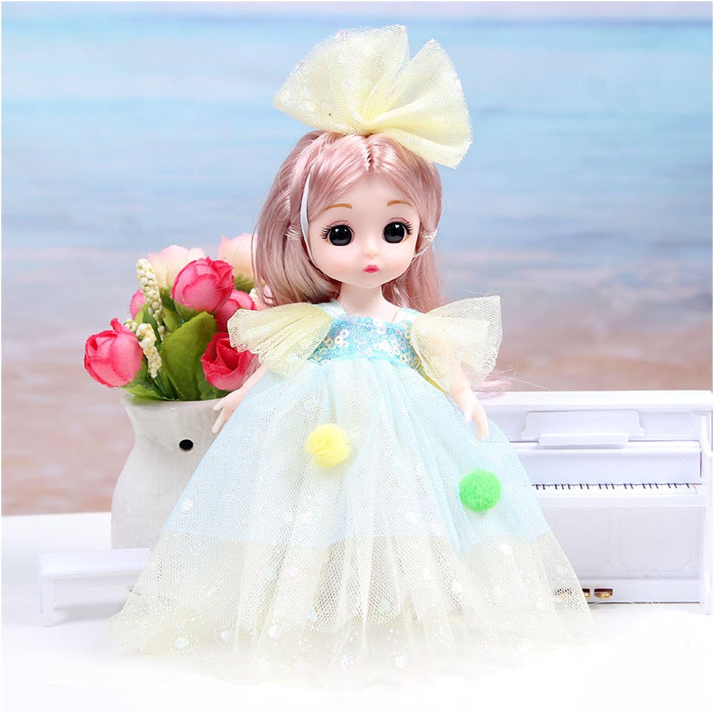 Sufeasdf 4 Pcs 6 Inch Princess Girl Mini Dolls, Small Princess Dolls, Little Girl Miniature Dolls For 3+ Year Old Girls