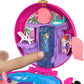 Polly Pocket Compact Playset, Flamingo Floatie with 2 Micro Dolls & Accessories, Travel Toy with Surprise Reveals
