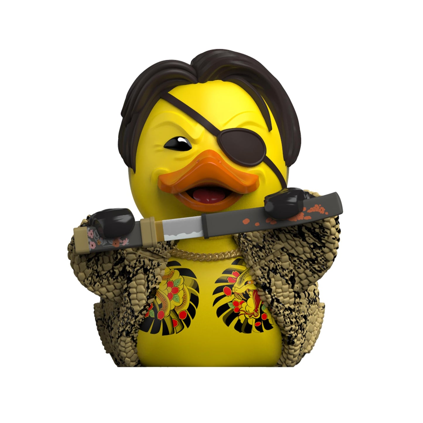 TUBBZ Goro Majima Cosplaying Rubber Duck Vinyl Figure - 3.54" PVC, Goro Majima (Bathtub), First Edition, Model TBZ-6