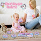 19Pcs Rainbow Unicorn Toys Tea Party Set for Little Girls, Birthday Gift for Age 3 4 5 6 Year Old, Princess Tea Time Set Toys fo