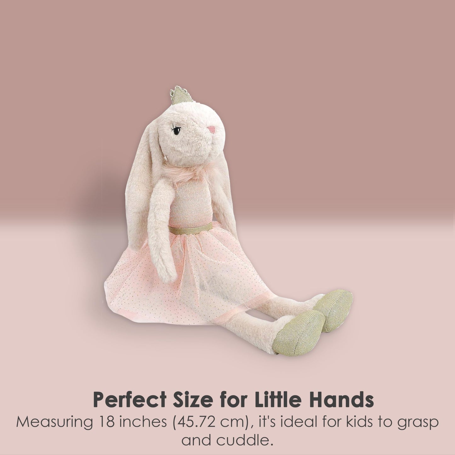 Mon Ami Princess Brianna Bunny Doll - 18'', Soft & Cuddly Plush Animal Doll, Use As Toy Or Room D  Cor, Great Gift For Kids, Boy