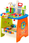 Ohuhu Kids Tool Set: 89Pcs Wooden Toddler Tool Workbench Toy Set with Construction Learning Educational Bench Play Toys for Boys
