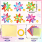Qyeahkj 36 Set Summer Star Suncatchers Crafts for Kids DIY Star Window Tissue Paper Craft Kit Art Ornament Hanging Decor for Sch