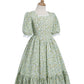 Nuoqi Prairie Dresses for Girls, Girls Laura Ingalls Wilder Costume Pioneer Colonial Dress 8-9, Green