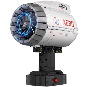 Brihappen Aircraft Engine Building Blocks Set for mature-themed Boys (1813 Piece) - Electric Engine Model with Motor That Works  STEM Mechanic Engineering Building Toy  Gifts for Building Blocks Lover